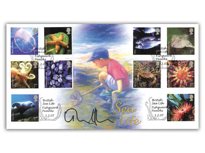 Sea Life Stamp Cover Signed Kate Humble