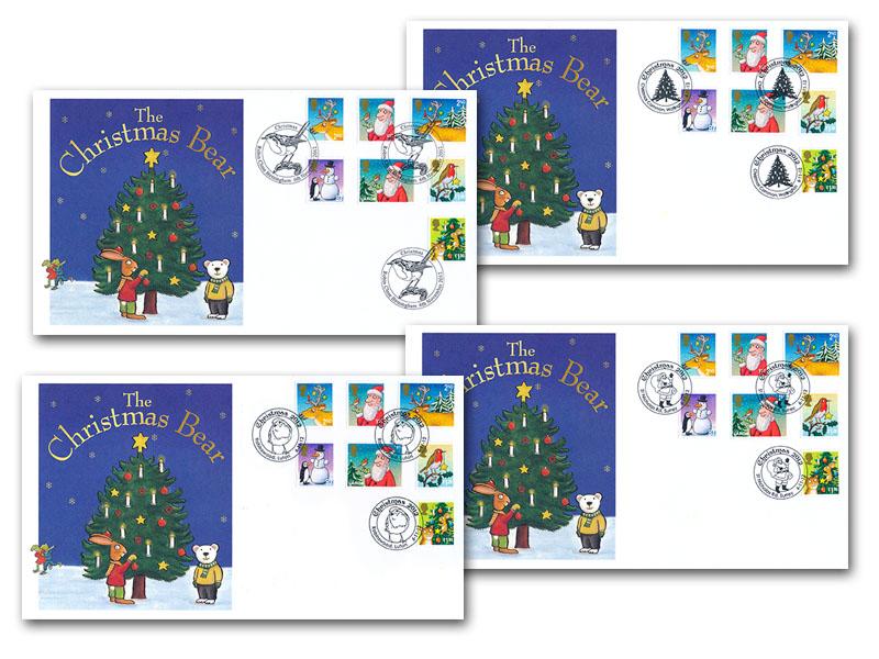 Christmas 2012 The Christmas Bear Set of Four Covers