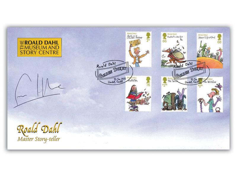 Roald Dahl, signed Freddie Highmore