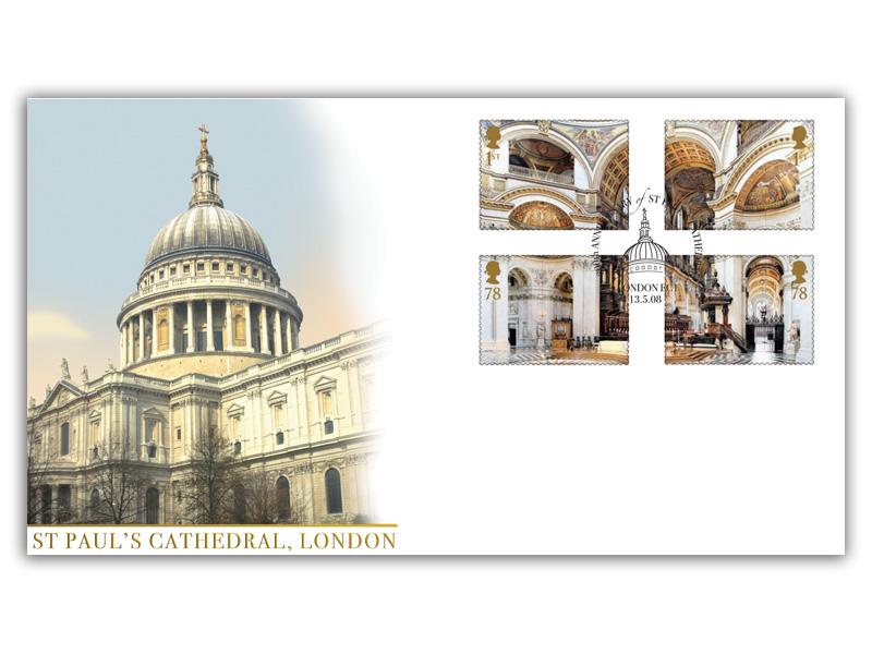 Cathedrals - St Pauls Cathedral Stamps from the Miniature Sheet