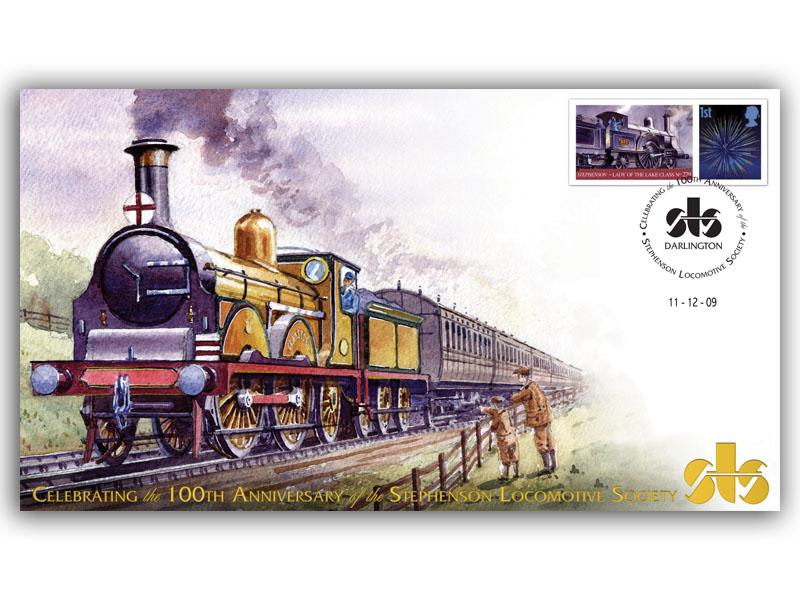 Centenary of the Stephenson Locomotive Society, Darlington postmark