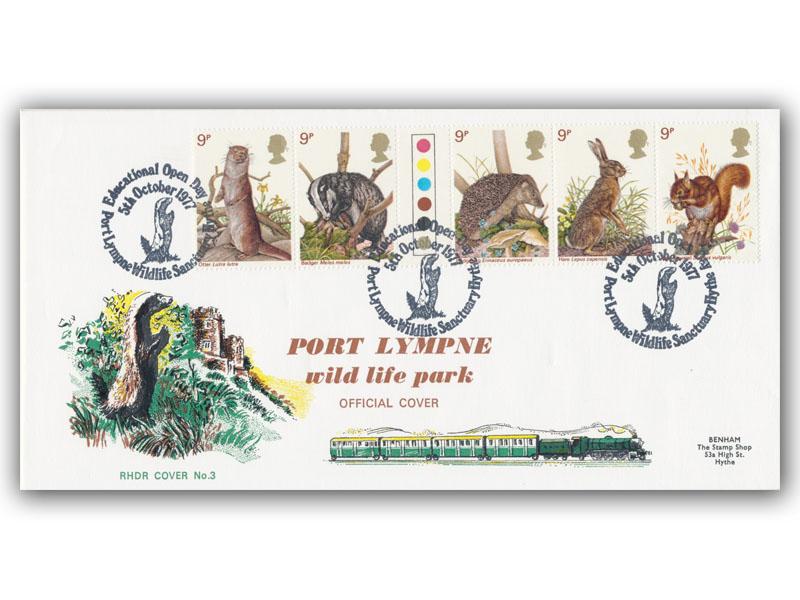 1977 RHDR Wildlife, Port Lympne postmark