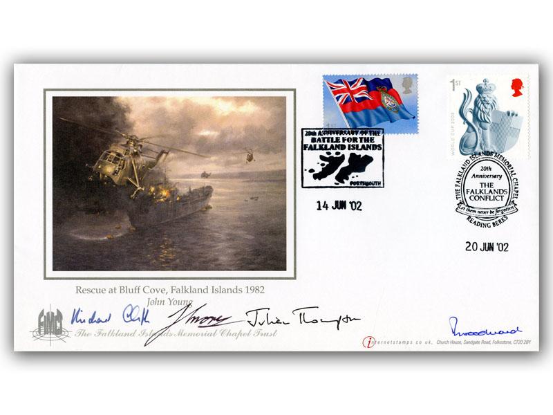 Falklands 20th Anniversary, Double, Multi Signed