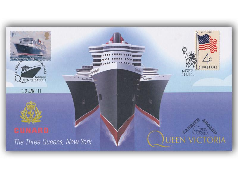 Three Cunard Queens Meeting, New York -  Queen Victoria