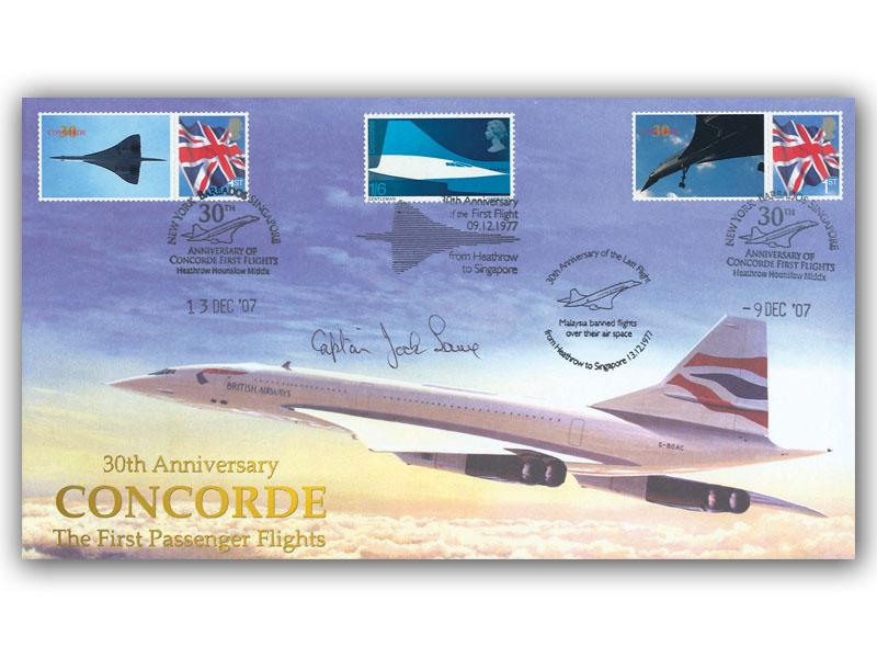 30 Years Since Concorde's First Flight to Singapore signed by Jock Lowe