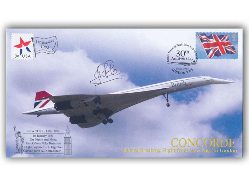 2013 New York to London Speed Record 30th anniversary, signed Richard Pike