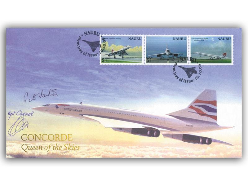 2006 Nauru Concorde cover, signed Edouard Chemel & Peter Horton