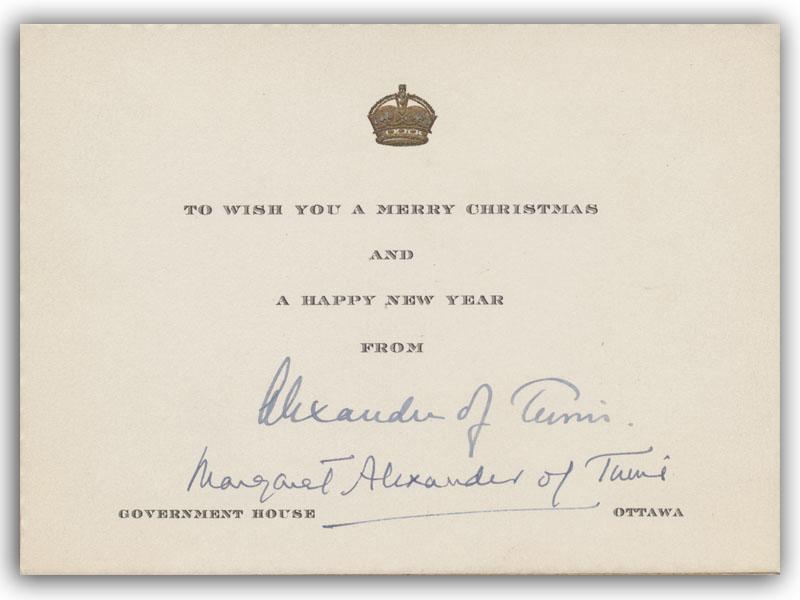 Alexander of Tunis signed card
