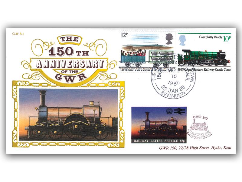 GWR150 The Iron Duke, Swindon postmark