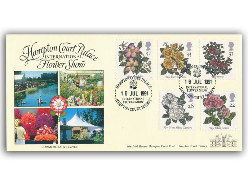 1991 Roses, Hampton Court Palace International Flower Show official, only 175 full set covers were produced