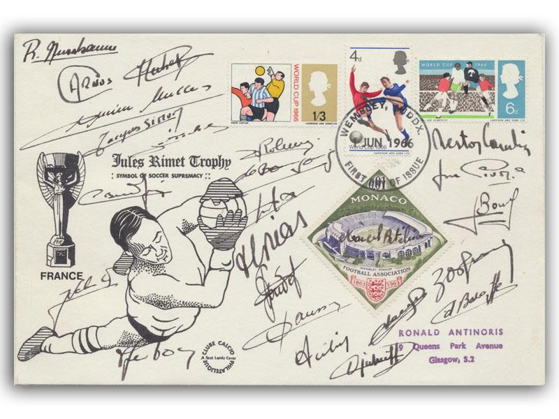 1966 World Cup, France Team Signed