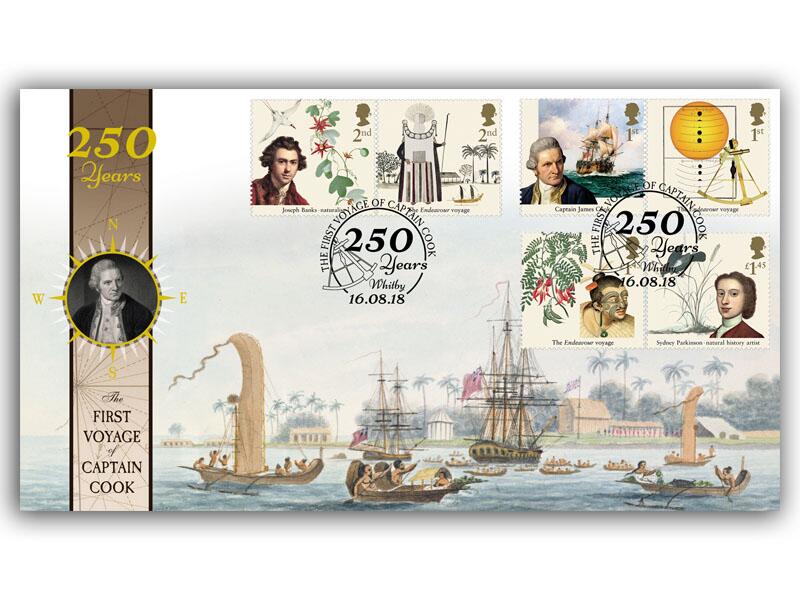 Captain Cooks Voyage Stamps Unsigned
