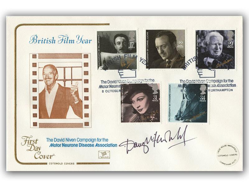 Douglas Fairbanks Junior signed 1985 Films cover