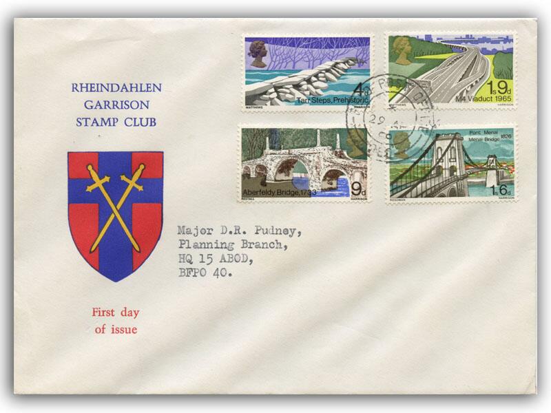 1968 Bridges, BFPO CDS, Rheindahlen Garrison cover