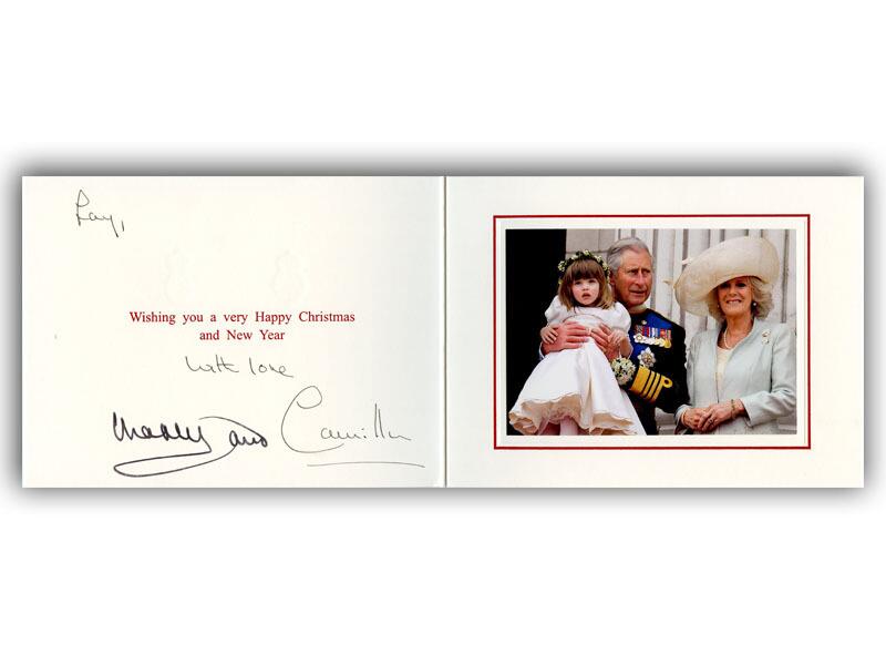 King Charles Iii & Queen Camilla Signed Christmas Cards