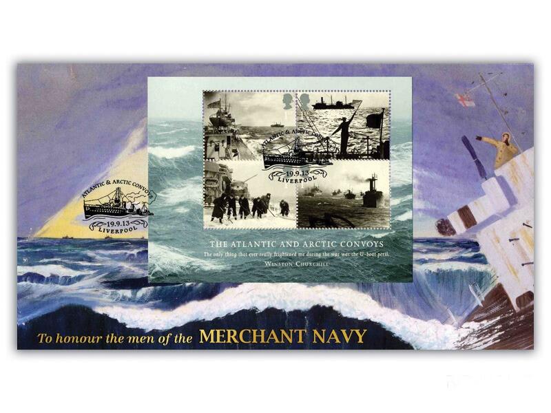 Merchant Navy: Atlantic and Arctic Convoys Miniature Sheet, Liverpool