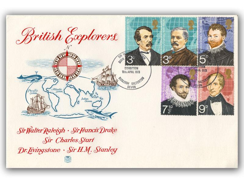 1973 Explorers, Walter Raleigh postmark