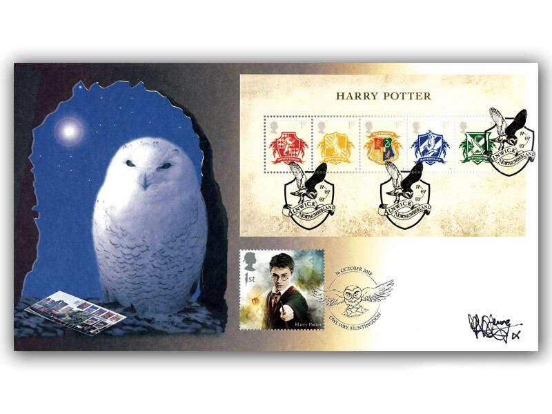 Harry Potter miniature sheet double, signed Katie Leung