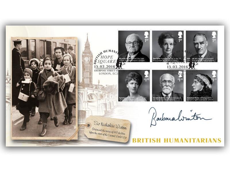British Humanitarians - Sir Nicholas Winton, signed Barbara Winton his daughter