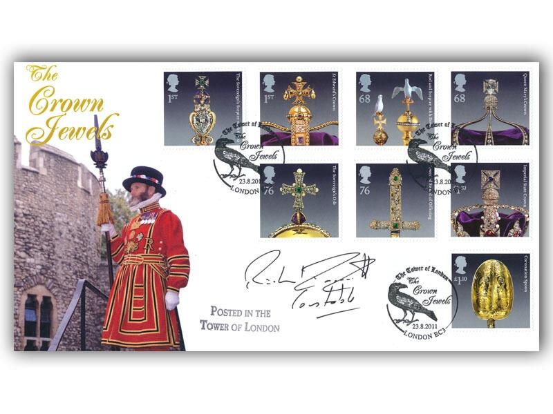 The Crown Jewels Stamp Cover Signed General Sir Richard Dannatt
