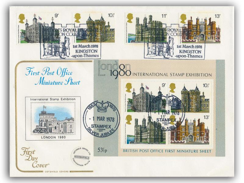 1978 Buildings, stamps & miniature sheet double