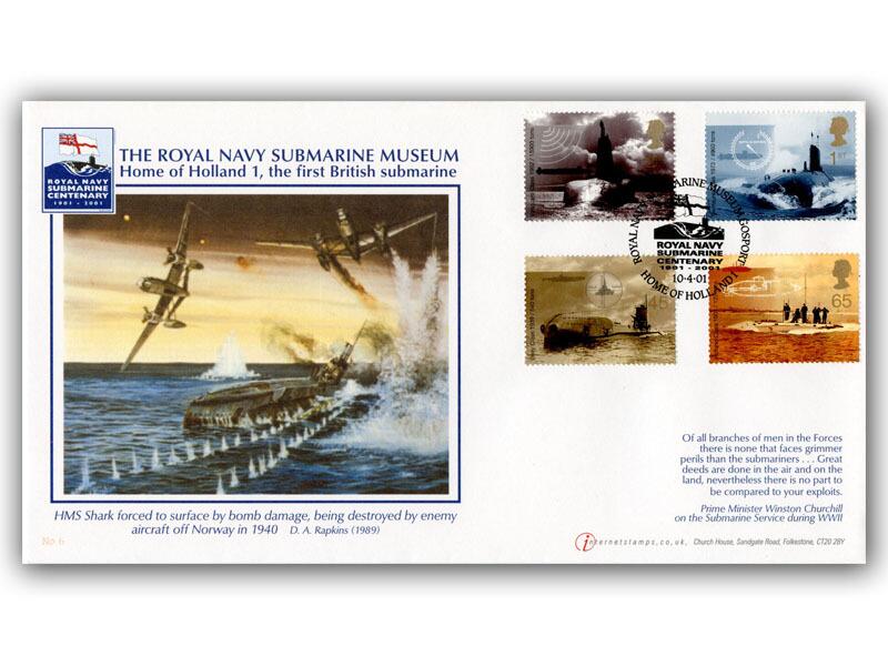 Submarines, Centenary of Royal Navy Submarine Service, Gosport postmark