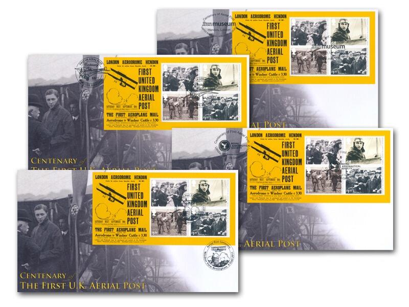 Centenary of Aerial Post Set of 4 Covers