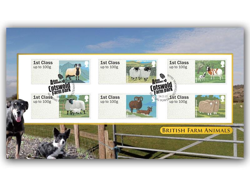 Post & Go British Farm Animals - Sheep Bureau Stamps Cover