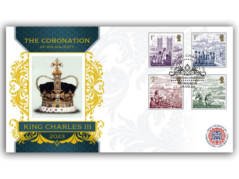 Coronation of HM King Charles III miniature sheet stamps