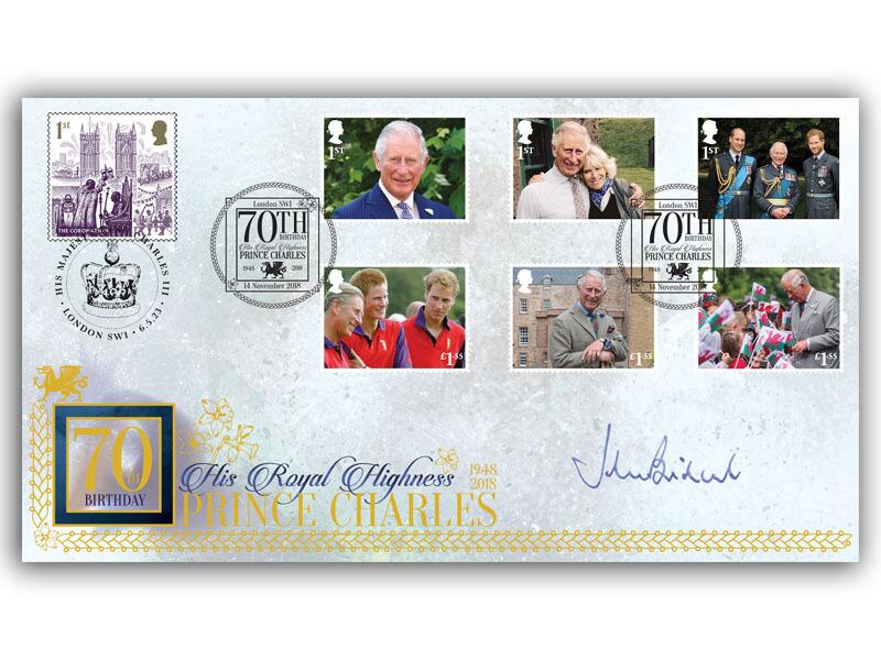 Charles 70th Birthday signed John Bridcut, Coronation double dated