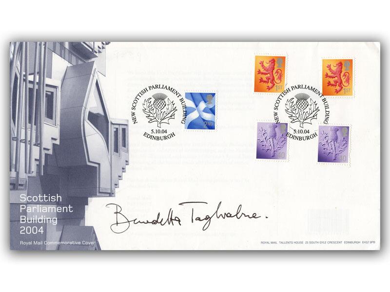 Banadetta Tagialone signed 2004 Scottish Parliament cover