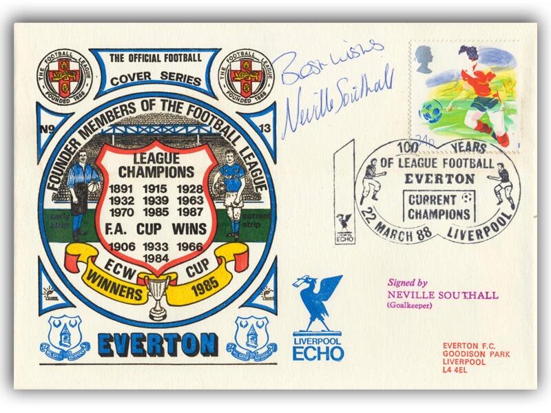 1988 Everton Centenary, signed by Neville Southall