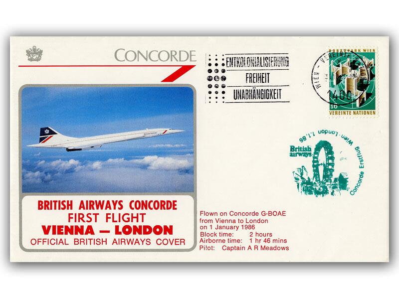 1986 Vienna - London Concorde First Flight