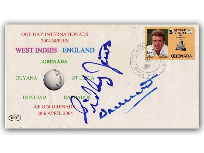 Darren Gouch & Ridley Jacobs signed 2004 England v West Indies cover