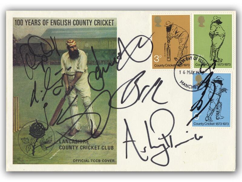 1973 Cricket, Lancashire Team Signed