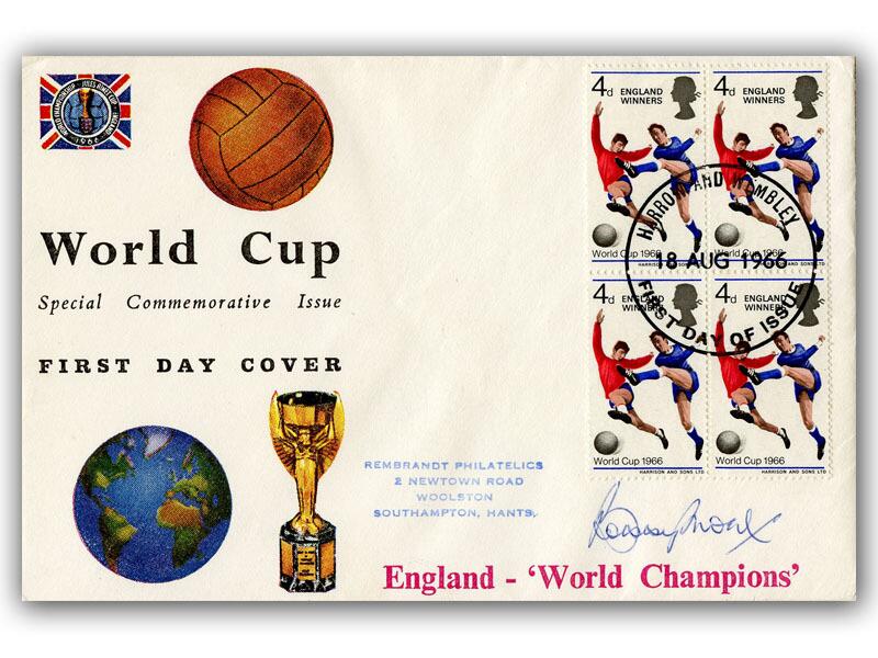 Bobby Moore signed 1966 World Cup Winners, Connoisseur cover