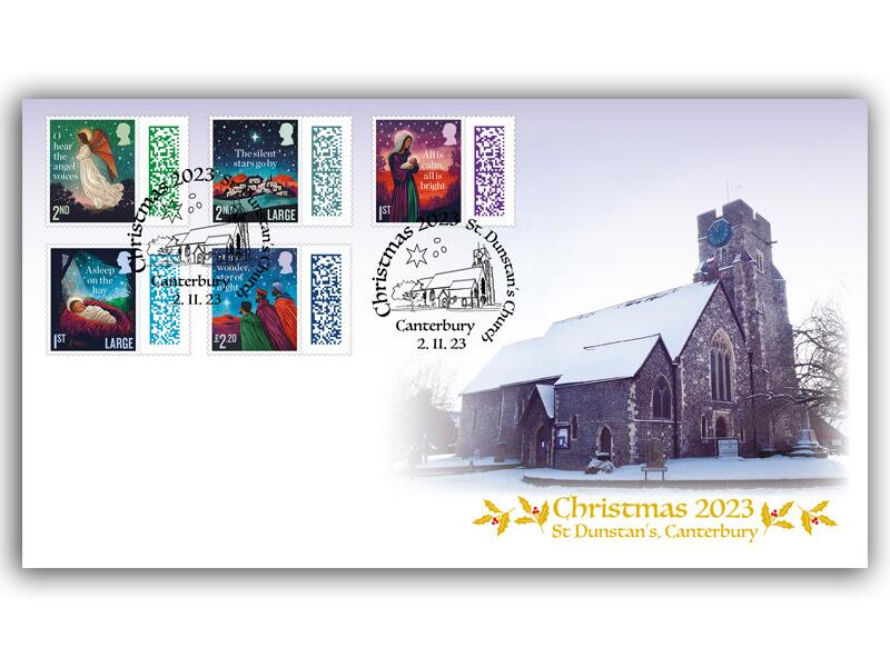 Christmas 2023 First Day Cover, St Dunstan's Church Canterbury