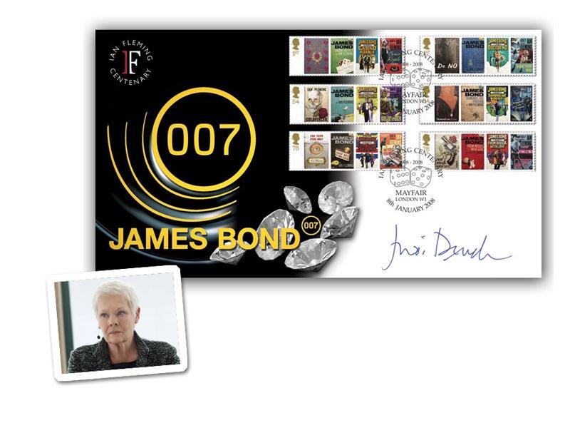 James Bond, signed by Dame Judi Dench 'M'