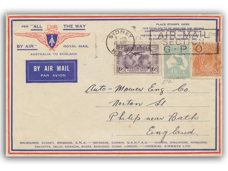 1931 Australia - England Experimental Flight