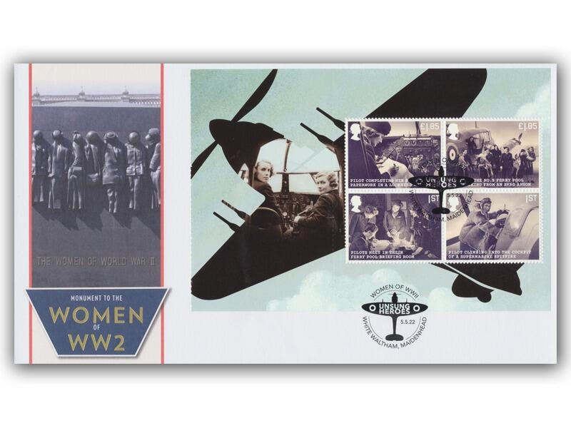 Women of WWII - Spitfire Women Pane, White Waltham postmark