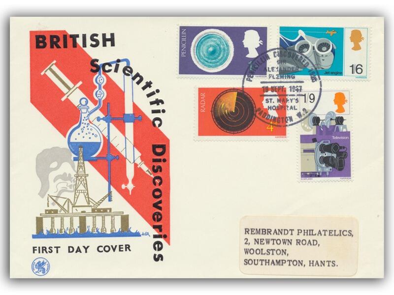 1967 Discovery, Penicillin postmark, Wessex cover
