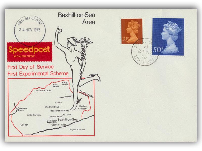 1975 Speedpost, Bexhill-on-Sea CDS