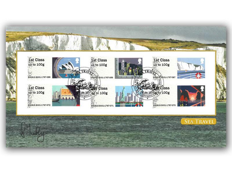 2015 Post & Go - Sea Travel, Machine Stamps, signed by Andy Tuohy