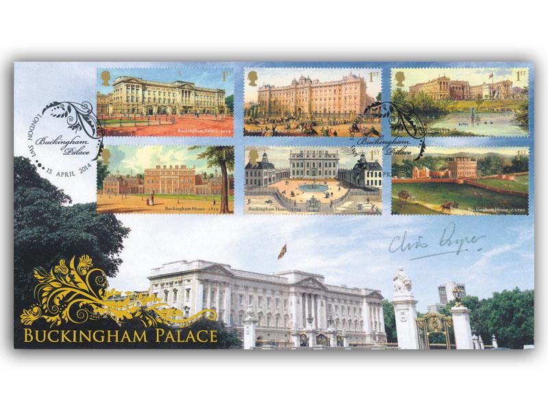 Buckingham Palace stamps cover, signed stamp artist Chris Draper