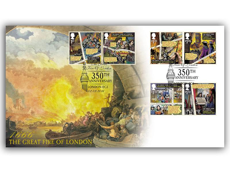 2016 The Great Fire of London Stamps Cover