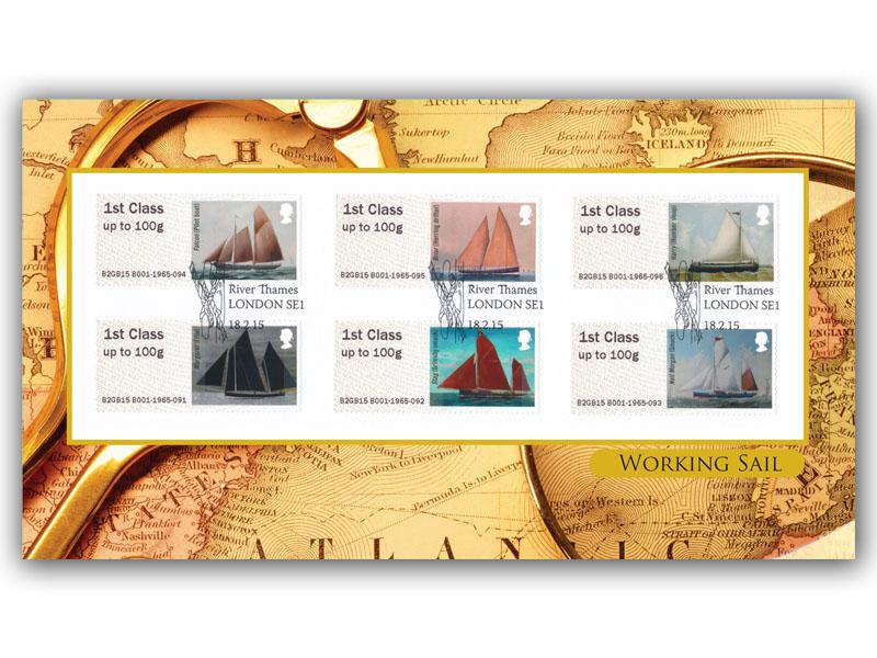 2015 Post & Go - Working Sail, Machine stamps
