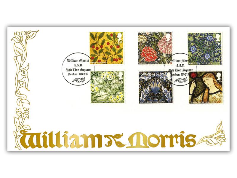 William Morris 150 Stamp Cover