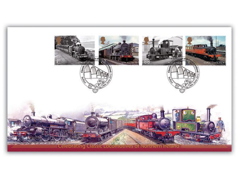 Locos of Northern Ireland Stamps from Miniature Sheet Cover