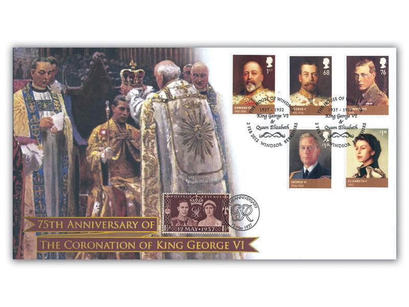 House of Windsor - 75th Anniversary of the Coronation King George VI Stamp Cover