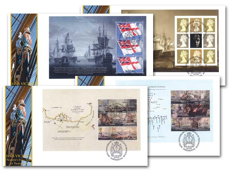 Battle of Trafalgar - Prestige Booklets - Portsmouth Official Postmark